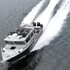 Fishing Charter Boat Cruising Through Puget Sound, Offering Guided Tours And Outdoor Adventures Near Seattle.